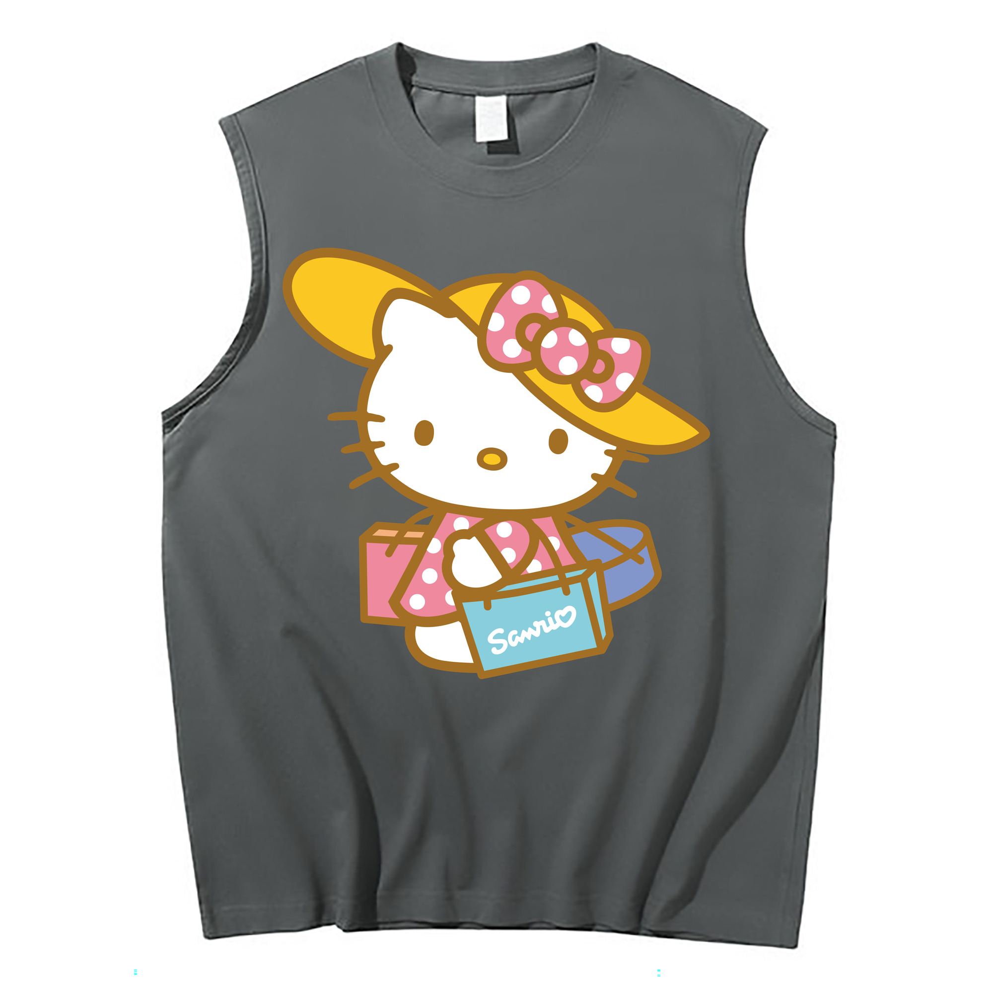 （画像用） Hello Kitty ハローキティ コットン100％タンクトップ（フロントプリント）